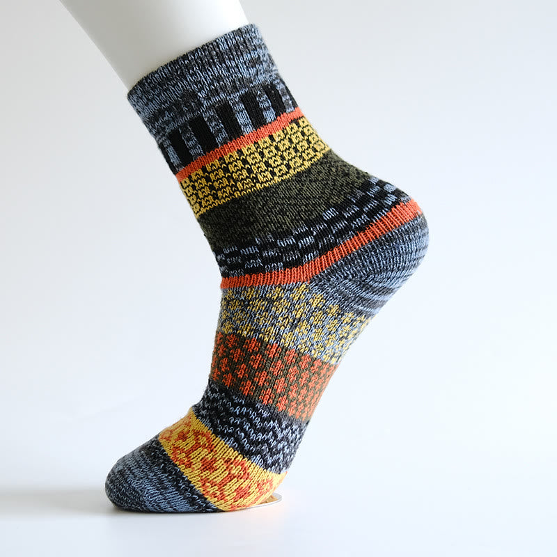 Chaussettes épaisses en laine (5 paires) - Lac Bleu - EU38-44 (US5-10) - image 5