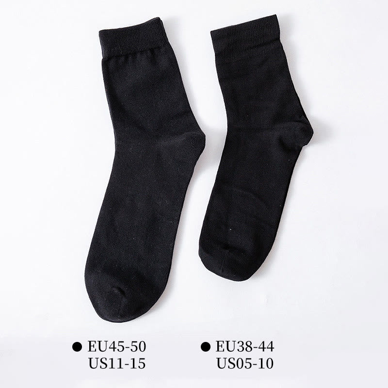 Chaussettes mi-mollet douces et unies (5 paires) - image 6