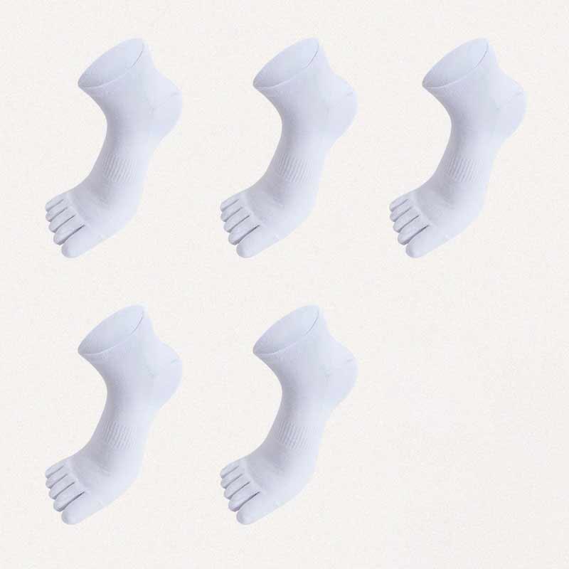Chaussettes d'alignement antibactériennes Plusock Five Toes (5 paires) - Blanc - EU43-51 (US9-16) - image 13
