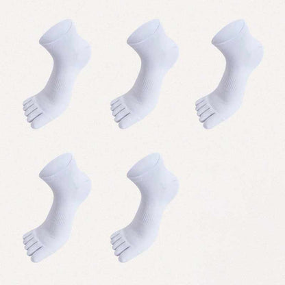 Chaussettes d'alignement antibactériennes Plusock Five Toes (5 paires) - Blanc - EU43-51 (US9-16) - image 13