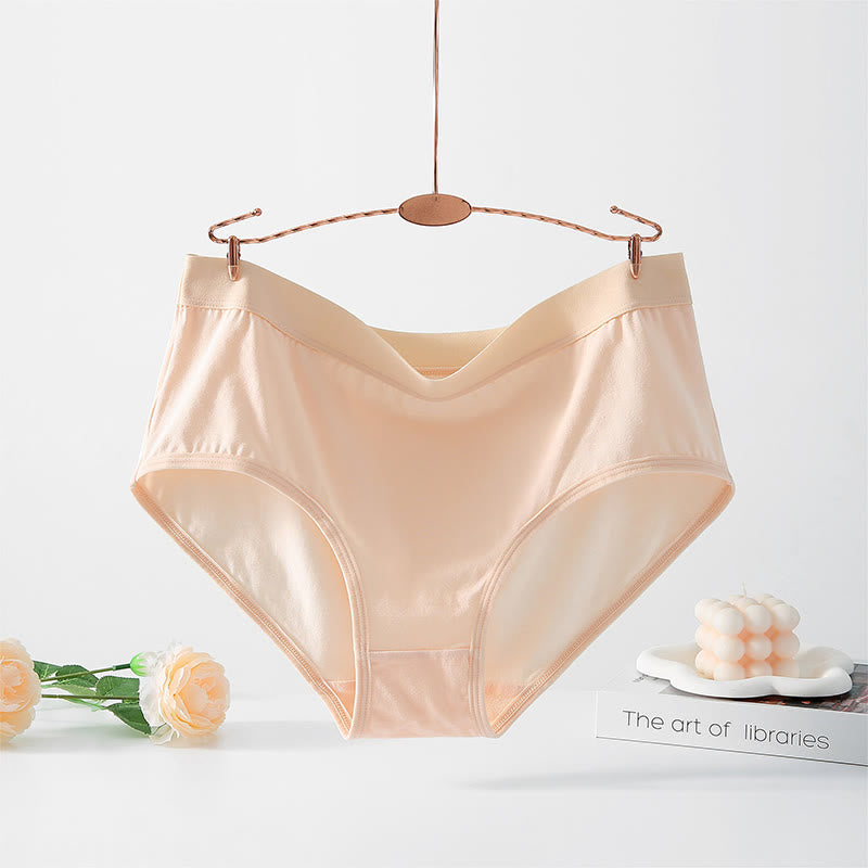 Culotte extensible taille haute simple (paquet de 4) - Abricot - 6XL - image 5