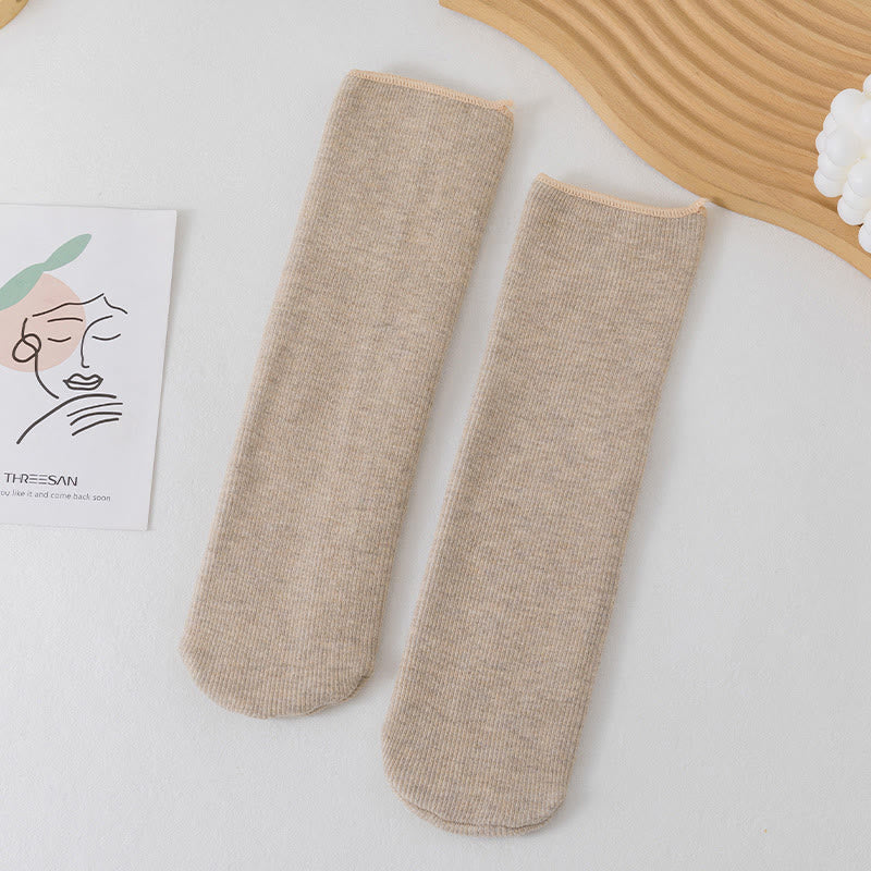 Chaussettes polaires unies grandes tailles (6 paires) - Kaki - EU34-45 (US1-11) - image 10