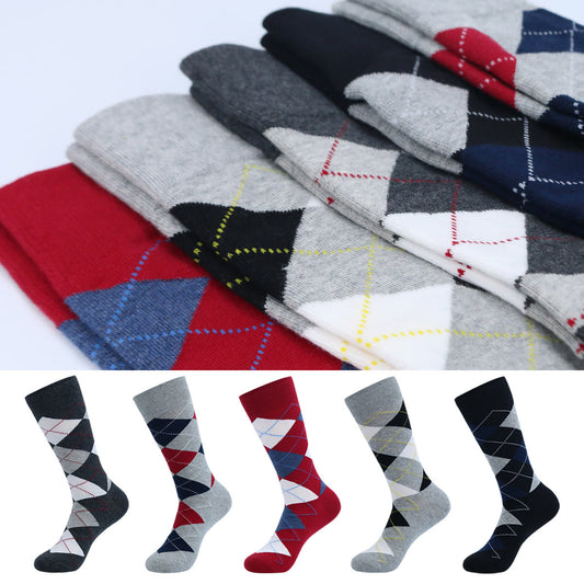Chaussettes Plusock Dot Rhombus Crew (5 paires) - EU42-48 (US8-13) - Multicolore - image 0