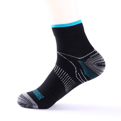 Chaussettes de compression élastiques de sport Plusock pour chevilles (10 paires) - Bleu clair - L/XL - image 17