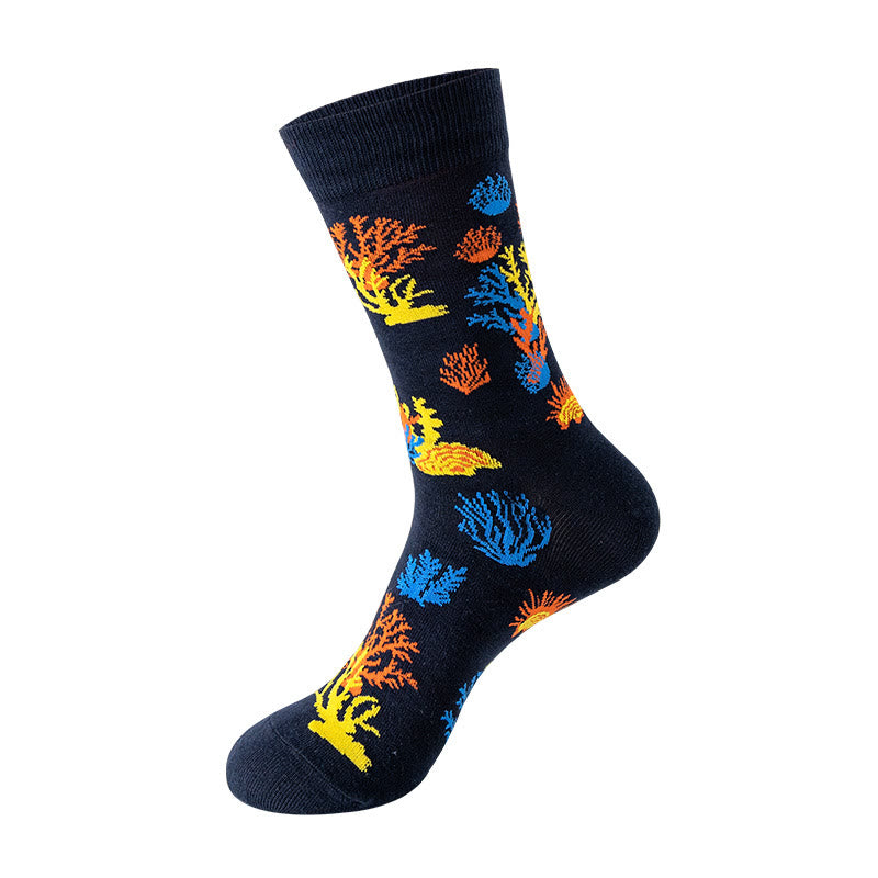 Chaussettes montantes à motifs créatures marines (5 paires) - image 2