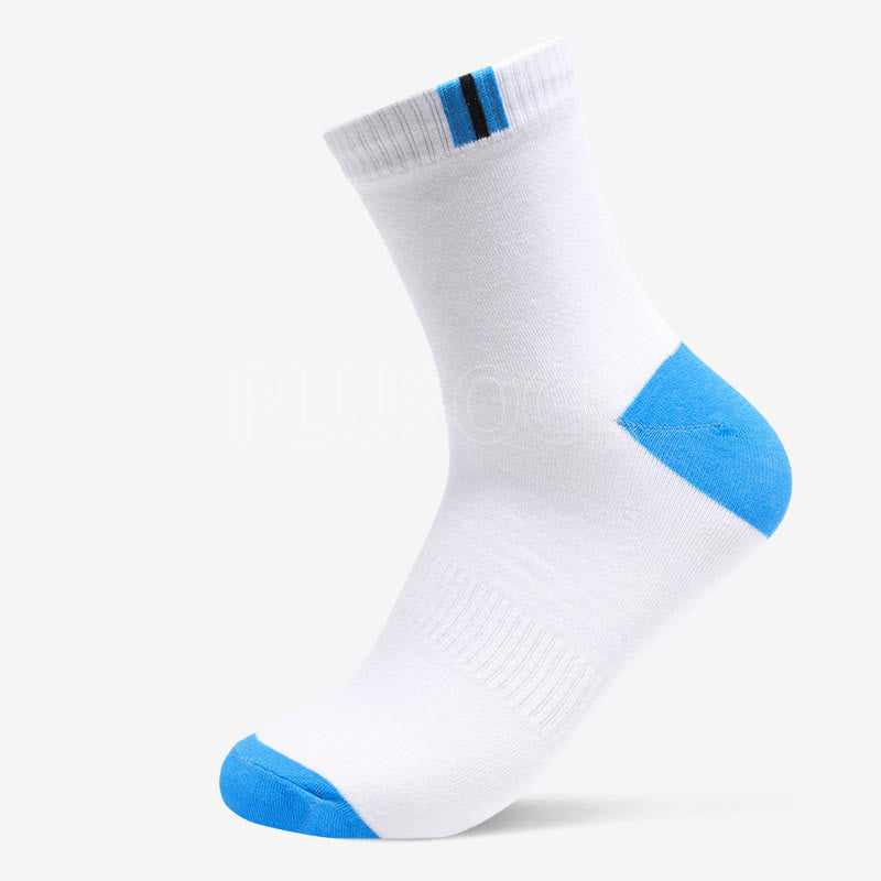 Chaussettes en coton respirant et aéré (3 paires) - 43-48 - Blanc et bleu - image 2