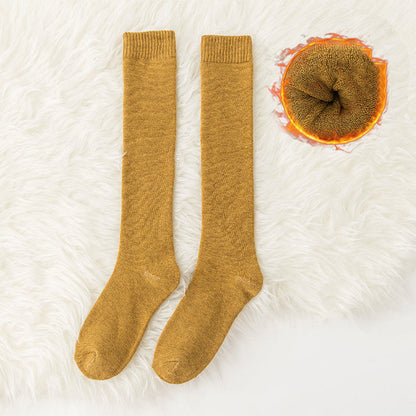 Chaussettes hautes épaisses de couleur unie (6 paires) - Jaune - 40(US2-7) - image 3