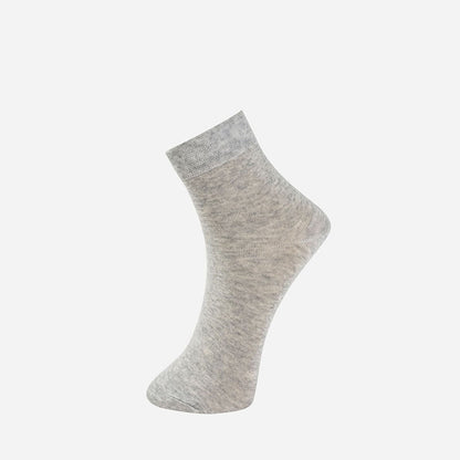 Chaussettes mi-mollet de couleur unie (8 paires) - 45-50 - Gris clair - Quart - image 14