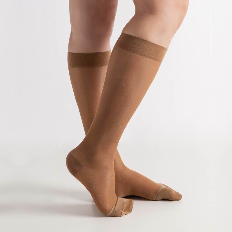Chaussettes de compression transparentes de couleur pure - image 3