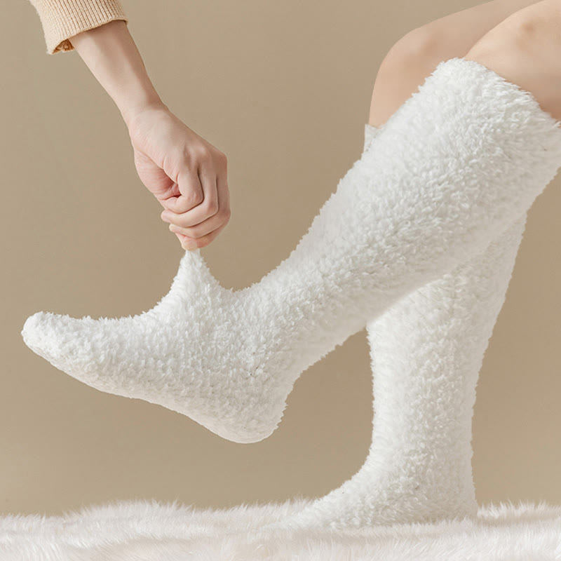 Chaussettes hautes en peluche épaisse grande taille (5 paires) - image 3