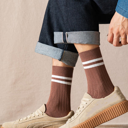 Chaussettes demi-taille douces rayées pour diabétiques (6 paires) - image 2