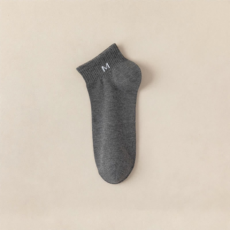 Chaussettes cheville en coton uni Plusock (5 paires) - EU44-50 (US10-15) - Gris - image 4