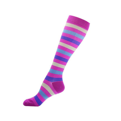 Chaussettes de compression décontractées à rayures (6 paires)