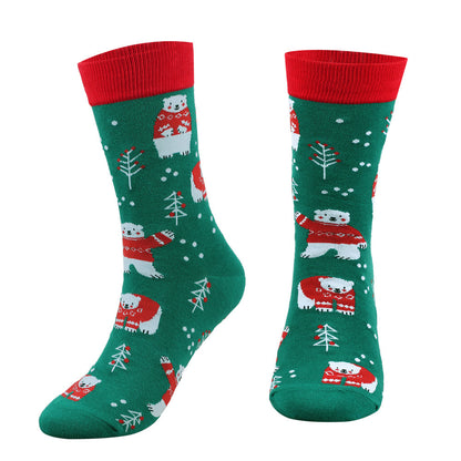 Chaussettes de Noël douces à col rond (5 paires) - image 8