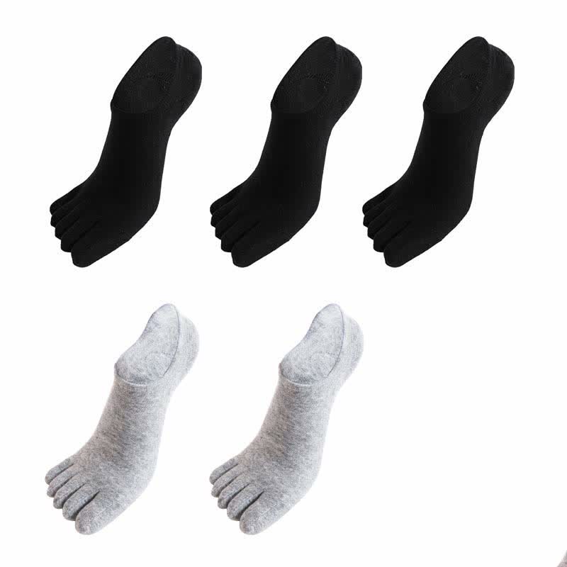 Chaussettes antibactériennes d'alignement à cinq orteils grande taille (5 paires)