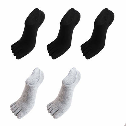 Chaussettes antibactériennes d'alignement à cinq orteils grande taille (5 paires)