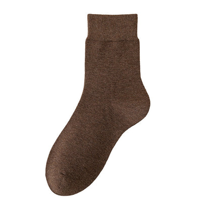 Chaussettes courtes respirantes de couleur unie (5 paires) - Brun - EU39-46 (US6-12) - image 14