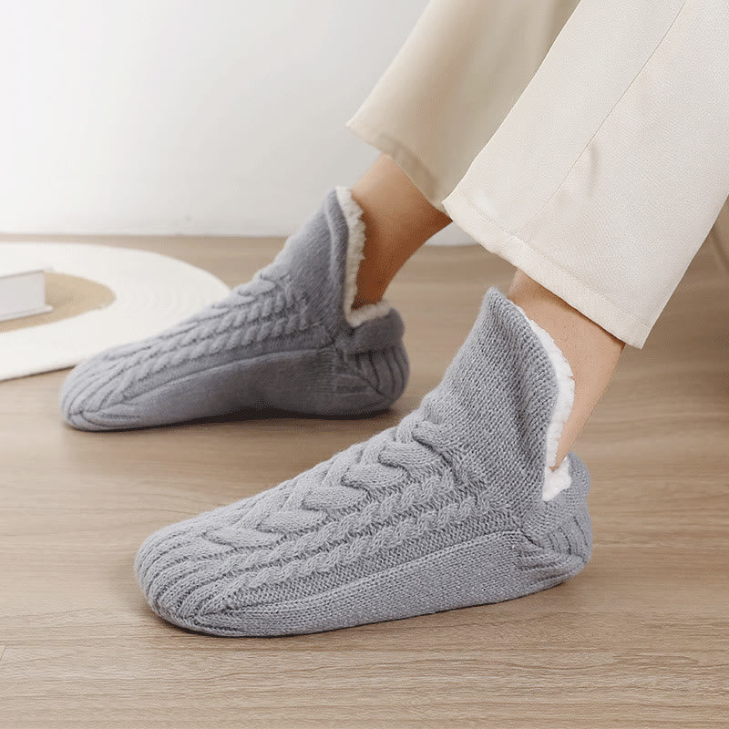 Chaussettes antidérapantes grande taille (2 paires) - Gris - EU36-39 (US3-6) - image 4