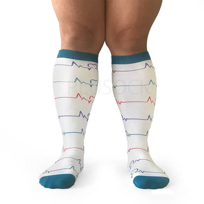 Chaussettes de compression blanches pour électrocardiogramme grande taille (3 paires) - image 7