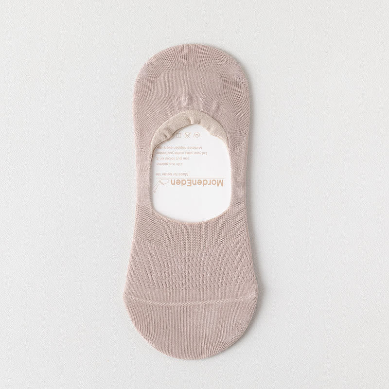 Chaussettes invisibles élastiques en maille (5 paires) - Kaki - EU39-46 (US5-12) - image 21