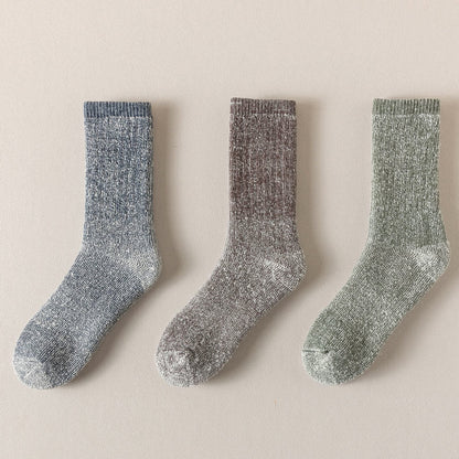 Chaussettes hautes en laine chaude pour sports de plein air, grandes tailles (3 paires) - image 5