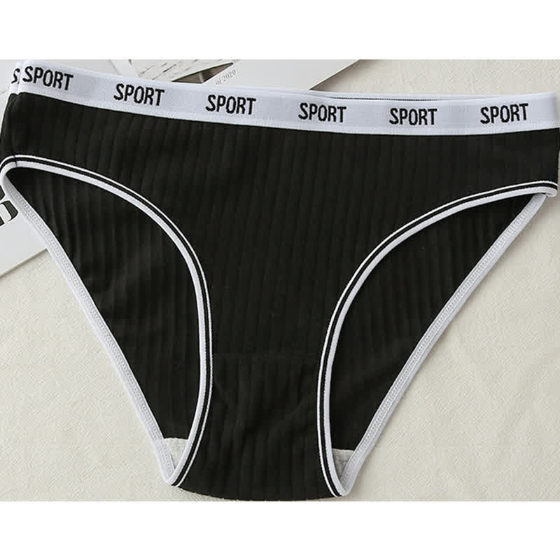 Culotte antibactérienne taille haute en coton grande taille (lot de 4)