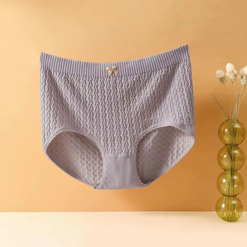 Culotte taille haute à nœud papillon (5 paires) - Violet - 4XL - image 13