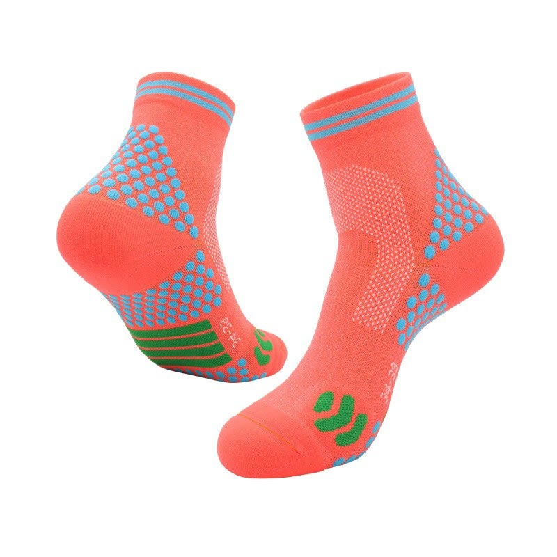 Chaussettes de compression professionnelles à haute élasticité (3 paires) - Orange et bleu lac - L - image 13