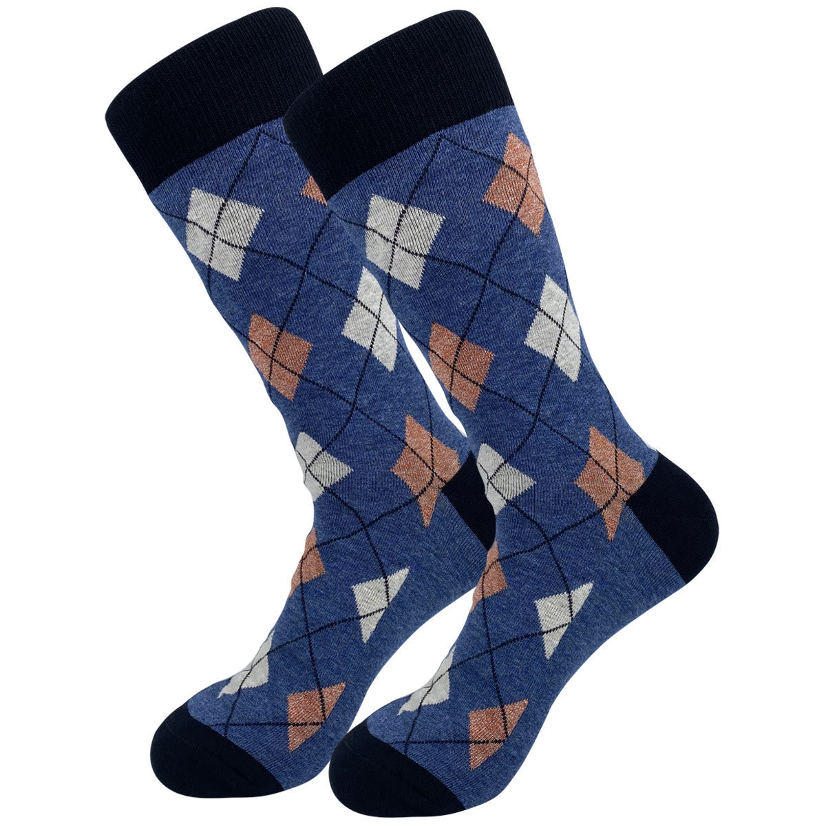 Chaussettes classiques à motif losange (5 paires) - image 1