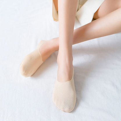 Chaussettes antidérapantes invisibles grande taille (5 paires)