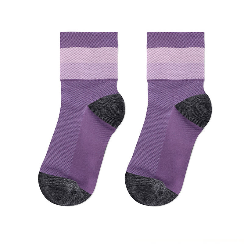 Chaussettes courtes respirantes couleur bonbon