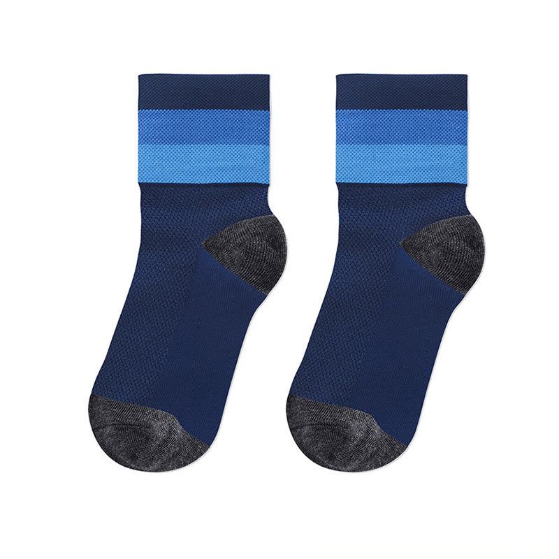 Chaussettes courtes respirantes couleur bonbon - Bleu foncé - L/XL - image 18