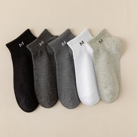 Chaussettes montantes en coton uni grande taille (5 paires)
