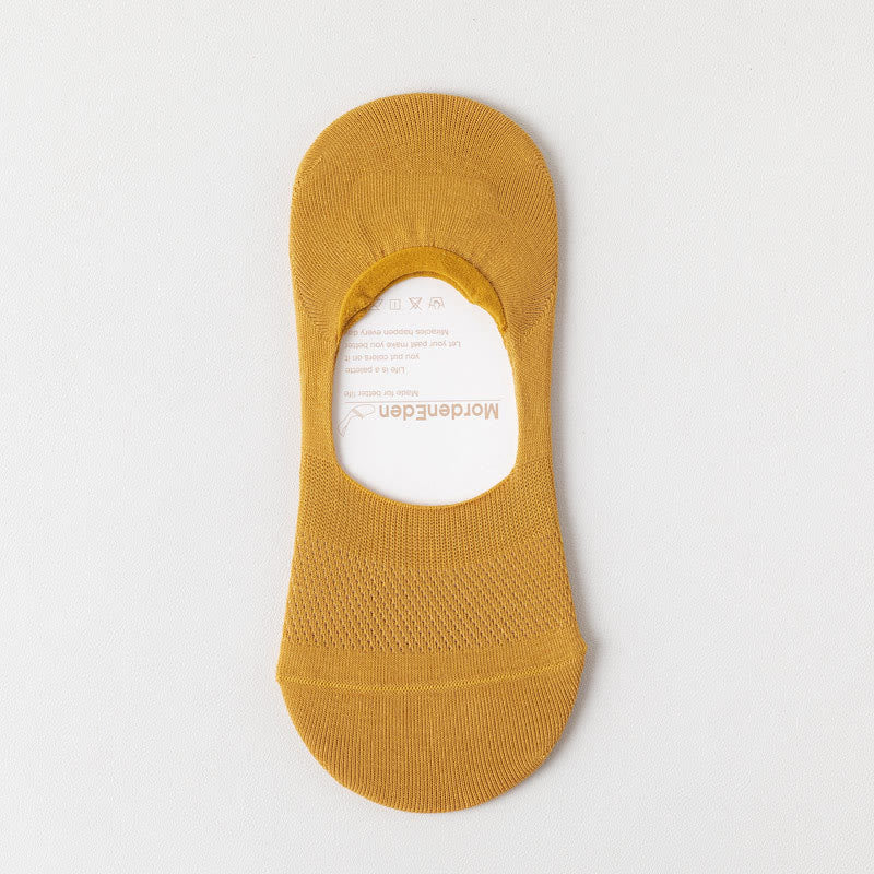 Chaussettes invisibles élastiques en maille Plusock (5 paires) - Jaune - EU39-46 (US5-12) - image 19