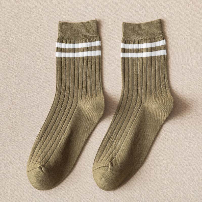 Chaussettes demi-taille douces rayées pour diabétiques (6 paires) - 43-48 - Vert - image 11