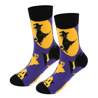 Chaussettes d'Halloween imprimées mignonnes grande taille (5 paires) - image 2