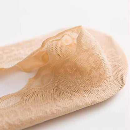 Chaussettes invisibles en dentelle grande taille (5 paires)