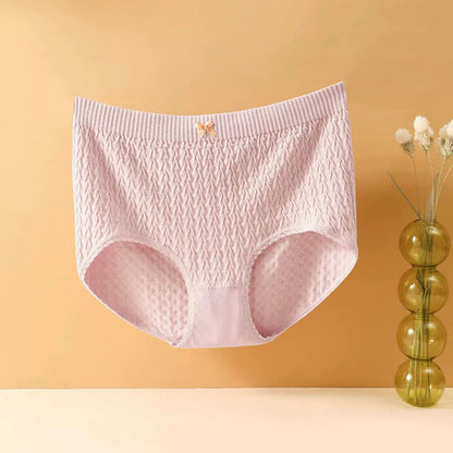 Culotte taille haute avec nœud papillon grande taille (5 paires) - Rose - 4XL - image 10