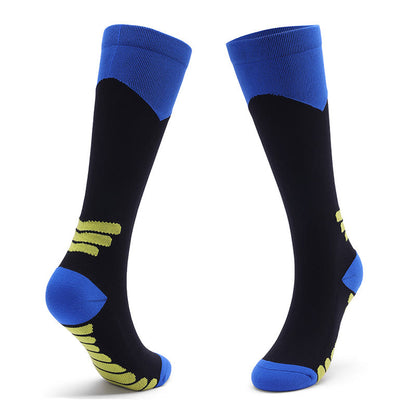 Chaussettes de compression hautes pour le sport (2 paires) - Bleu foncé - L/XL - image 3