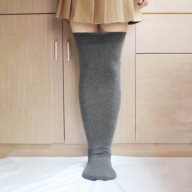 Chaussettes hautes épaisses en coton grande taille