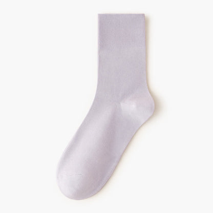 Chaussettes hautes élastiques de couleur unie (5 paires)
