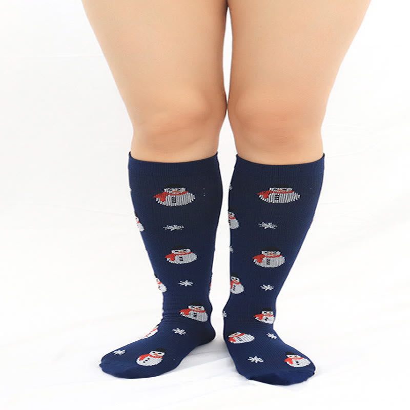 Chaussettes de compression hautes pour le sport de Noël (6 paires) - image 6