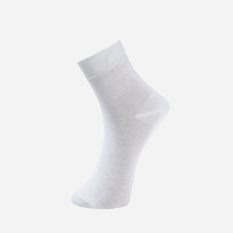 Chaussettes mi-mollet de couleur unie (8 paires) - 45-50 - Blanc - Quart - image 15