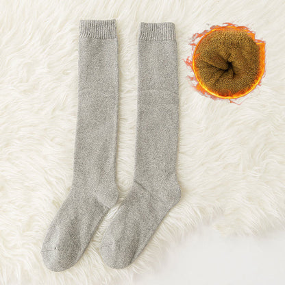 Chaussettes hautes épaisses de couleur unie (6 paires) - Gris clair - 40(US2-7) - image 6