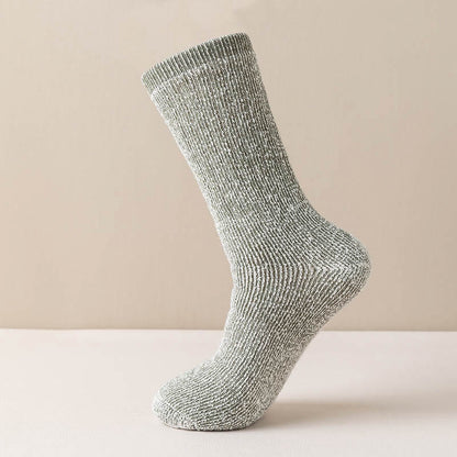 Chaussettes hautes en laine chaude pour sports de plein air, grandes tailles (3 paires) - Vert armée - EU39-45(US6-11) - image 3
