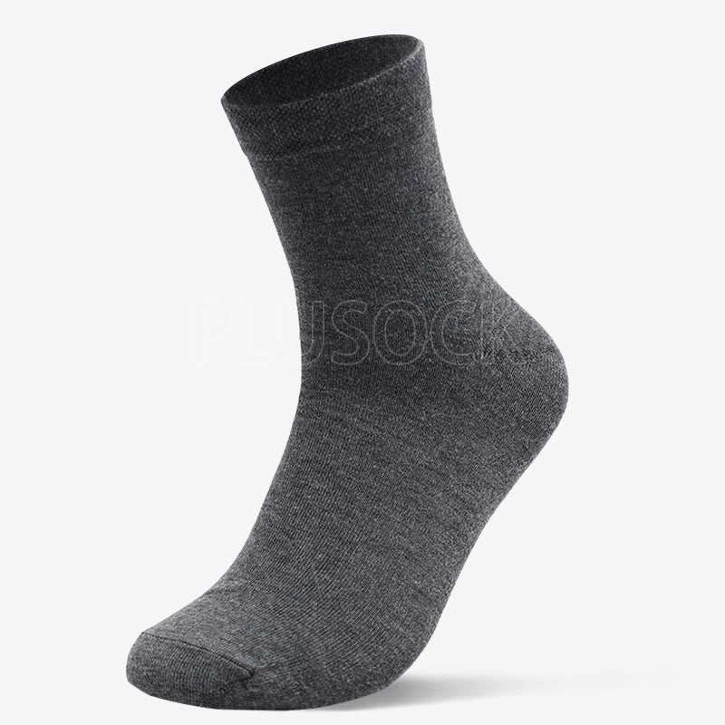 Chaussettes mi-mollet de couleur unie (8 paires) - 45-50 - Gris foncé - Quart - image 12