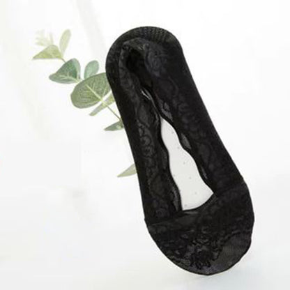Chaussettes invisibles en dentelle grande taille (5 paires)