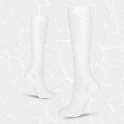 Chaussettes de compression antidérapantes de couleur unie grande taille (6 paires)