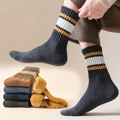 Chaussettes hautes à rayures épaisses grandes tailles (7 paires) - image 0