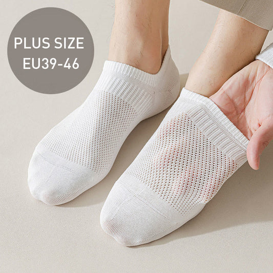 Chaussettes invisibles en coton et maille grande taille (5 paires)